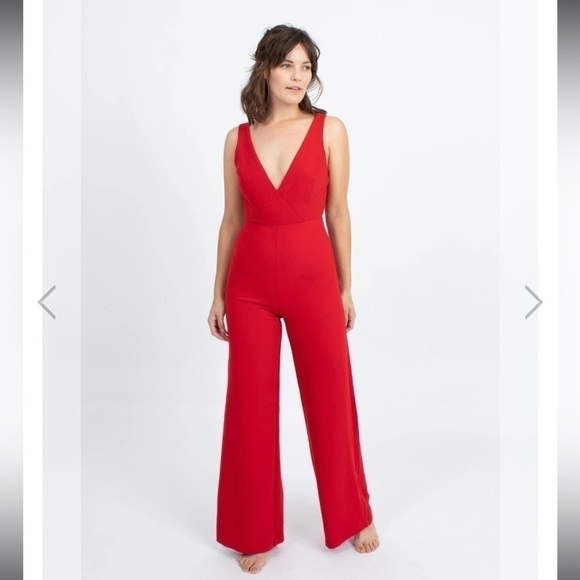 Wayf Red Jumpsuit - Picture 1 of 8